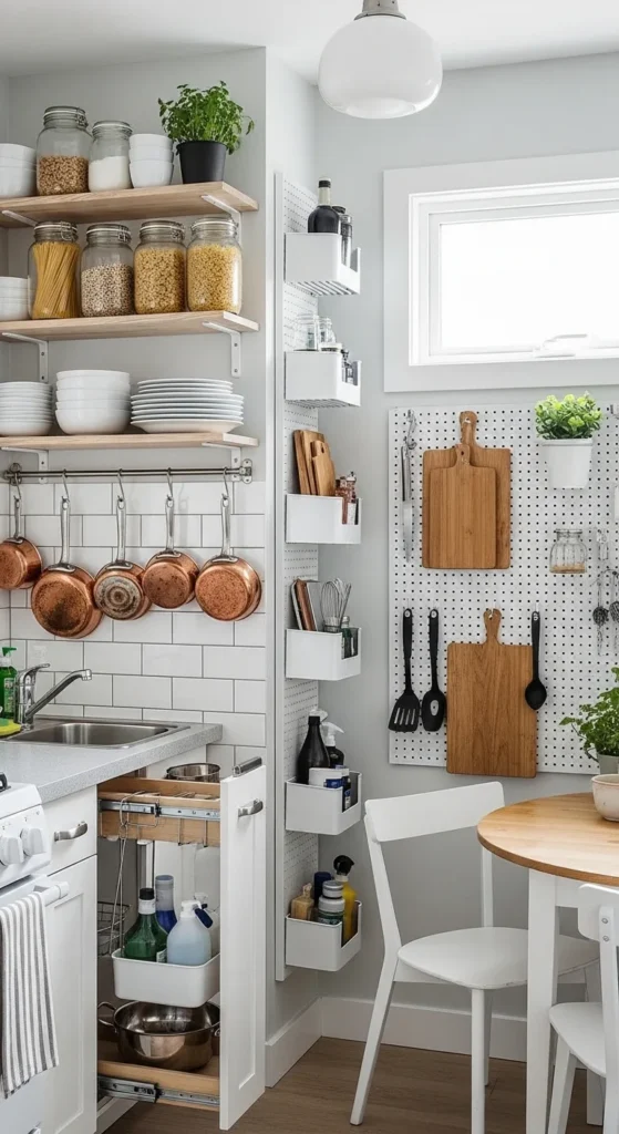Open shelving and vertical storage ideas for small kitchens