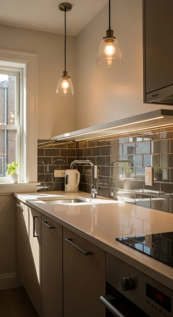 Lighting ideas to make small kitchens look bigger