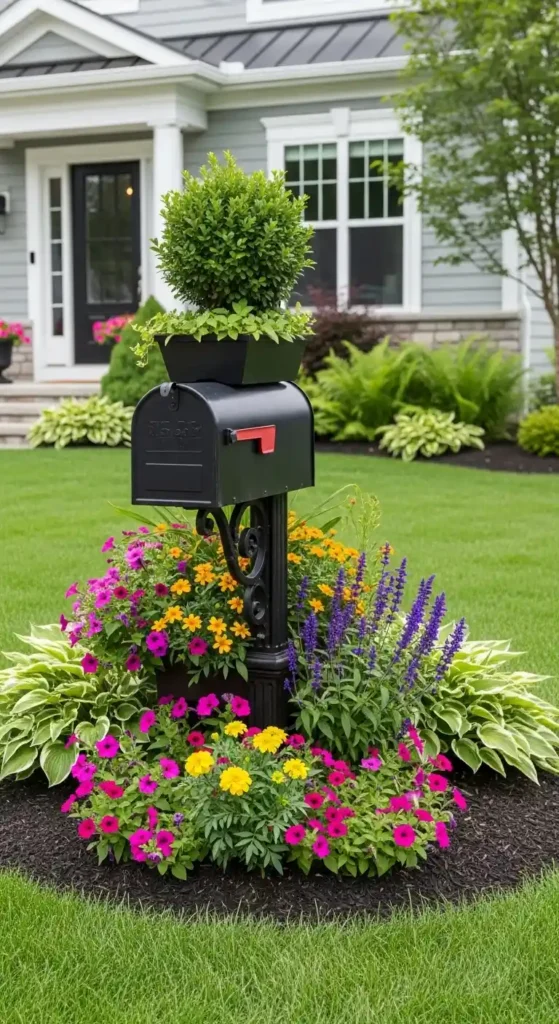 Landscaping around mailbox ideas that boost front yard curb appeal