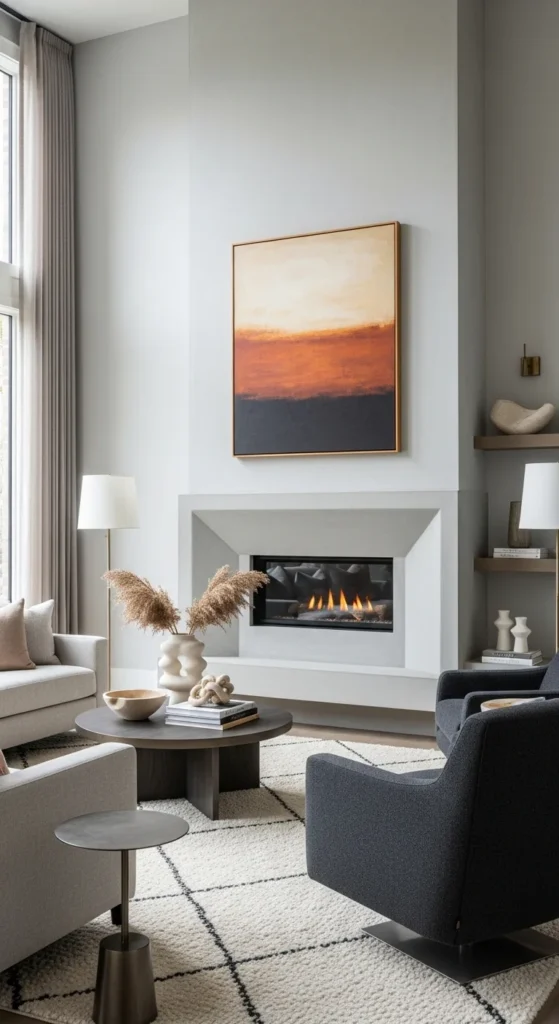 Living room arrangement ideas for creating a focal point