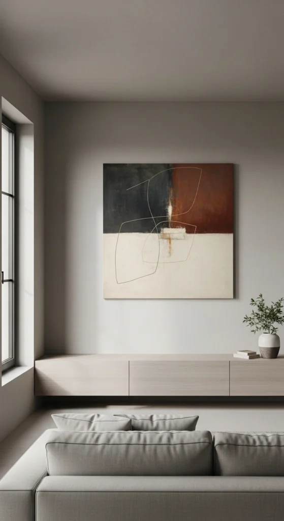 Minimalist living room wall ideas