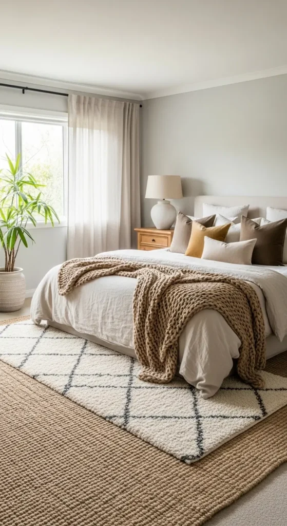 Master Bedroom Ideas cozy textures and fabrics