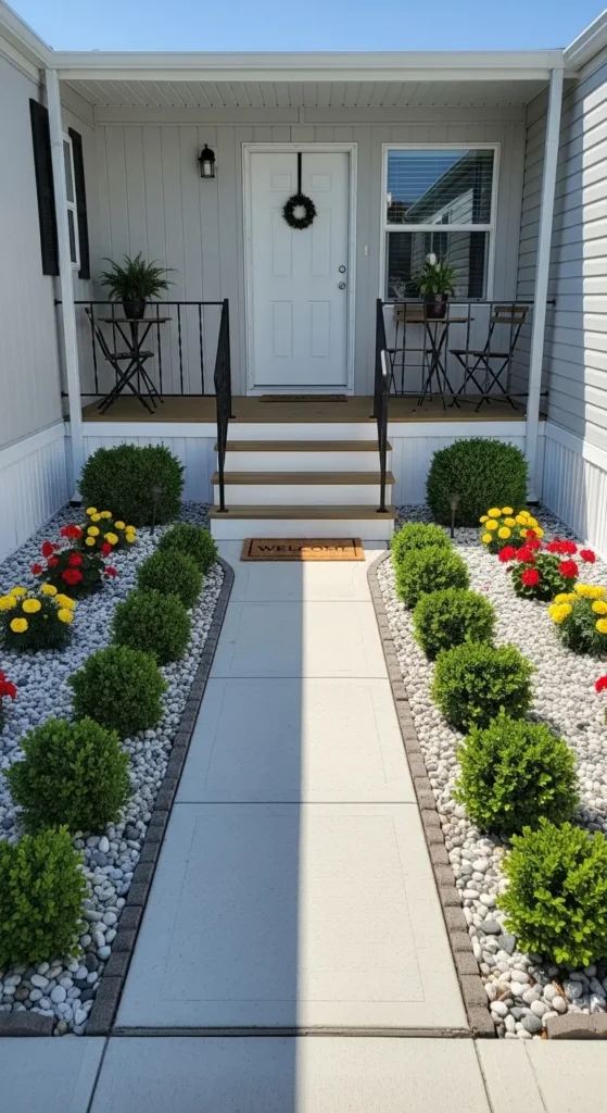 Mobile Home Landscaping Ideas for front yard curb appeal