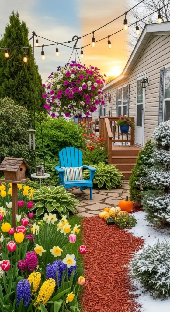 Seasonal mobile home landscaping ideas for year-round appeal