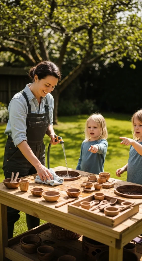 How to maintain and clean a mud kitchen