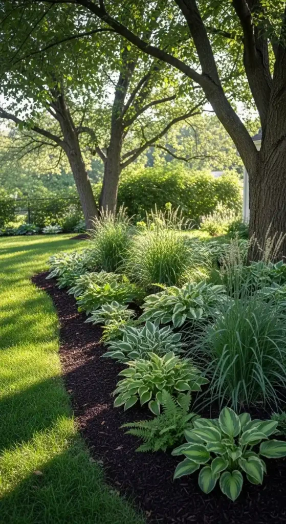 Low-maintenance side of house landscaping ideas for shady areas