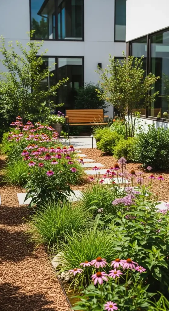 Eco-friendly side of house landscaping ideas with sustainable planting