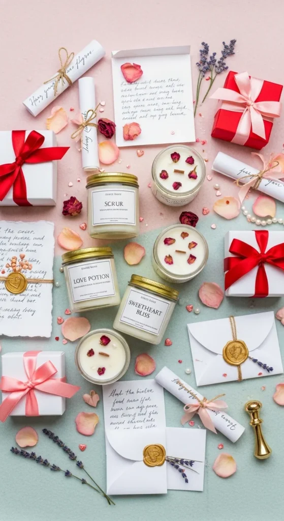 valentine’s day gifts ideas diy for her aesthetic flat lay