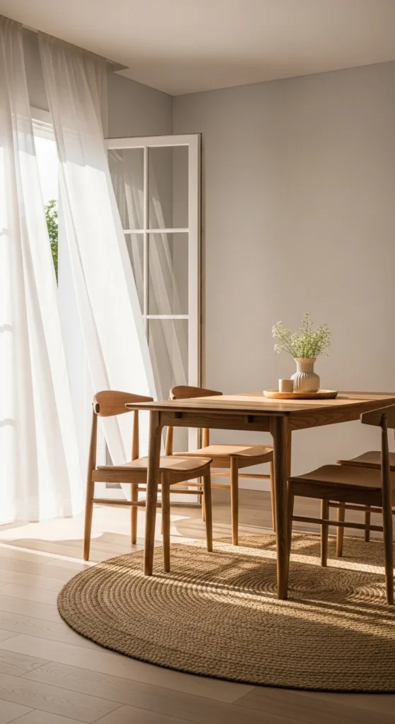 dining room curtain ideas sheer curtains natural light airy space