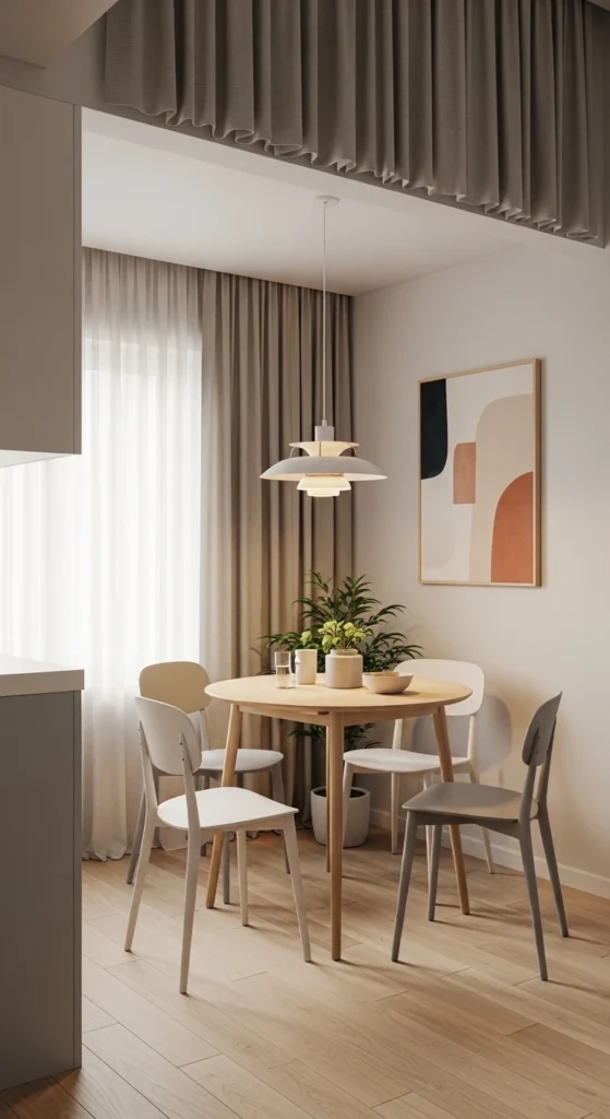 dining room curtain ideas small space high ceiling illusion curtains