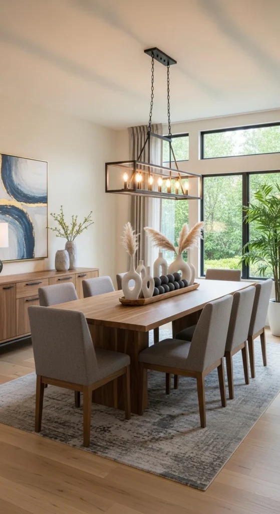 Dining room decor ideas with modern furniture and stylish layout