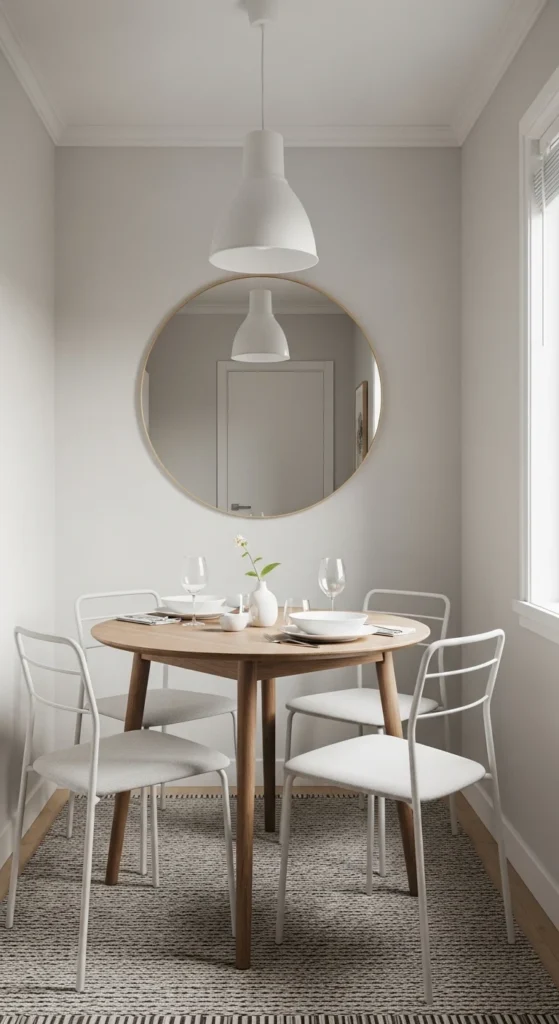 Small dining room decor ideas maximizing space with round table
