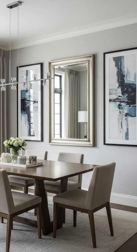 Dining room design ideas with wall decor