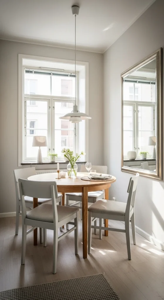 Dining room design ideas for small spaces with compact furniture