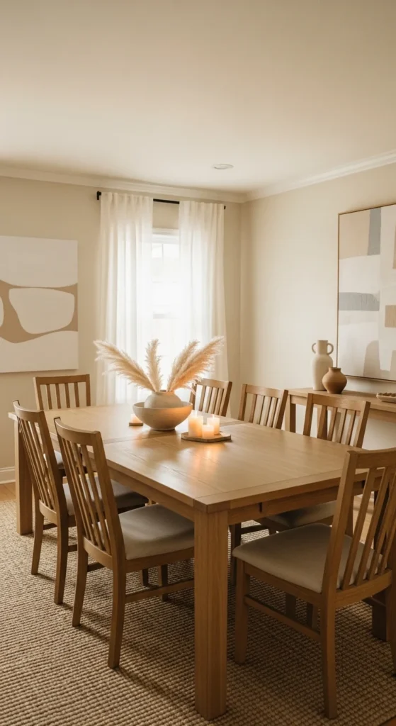 Dining room design ideas with neutral color schemes