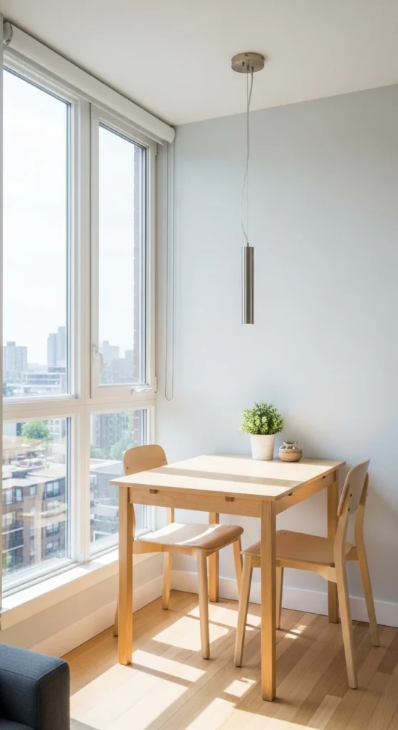 Dining room lighting ideas over table for small spaces