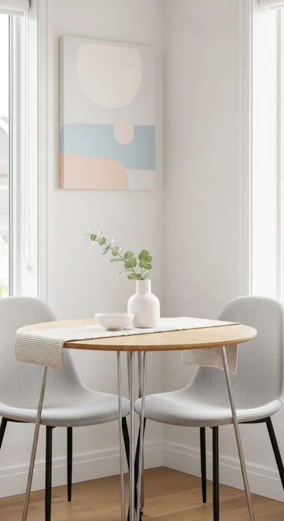Dining room table decor ideas for small spaces with compact styling