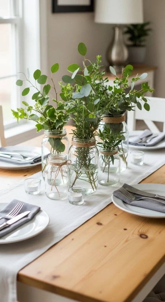 Dining room table dressing ideas with budget-friendly table decor