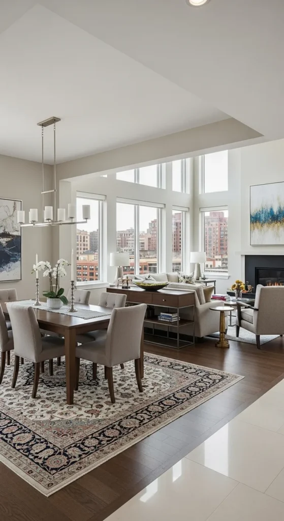 Formal dining room ideas in open concept layout