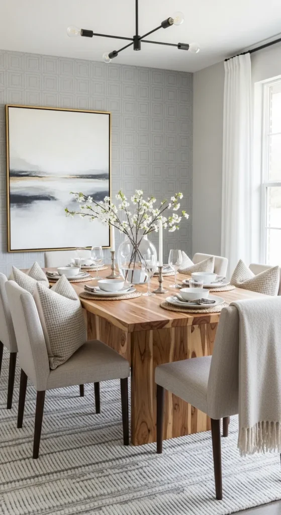 Modern dining room ideas with stylish color palettes and decor accents