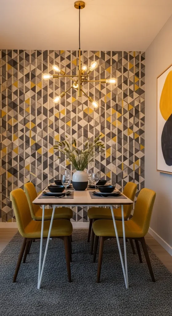 small dining room wall decor ideas with accent wall design