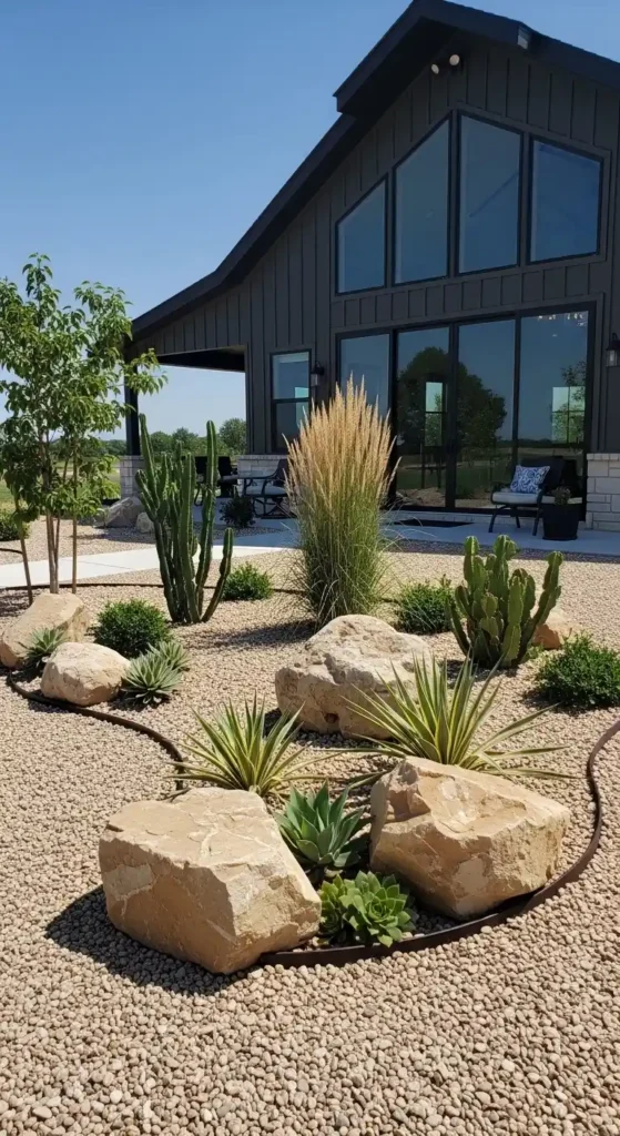 Barndominium landscaping ideas low maintenance xeriscaping garden design