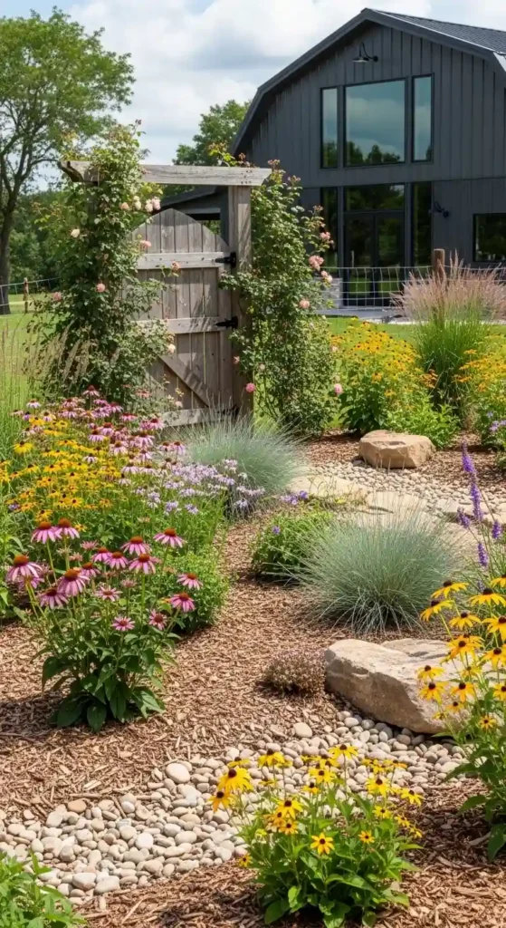 Barndominium landscaping ideas native plants sustainable eco garden design