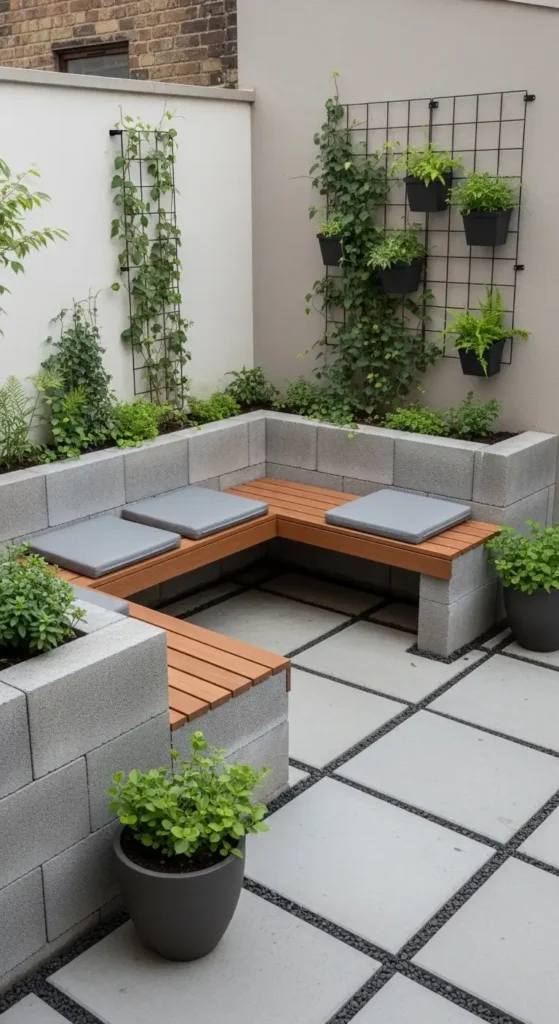 concrete blocks ideas landscaping small backyard design