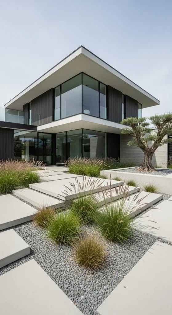 corner house landscaping ideas modern minimalist design