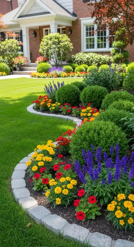 front yard corner house landscaping ideas for curb appeal