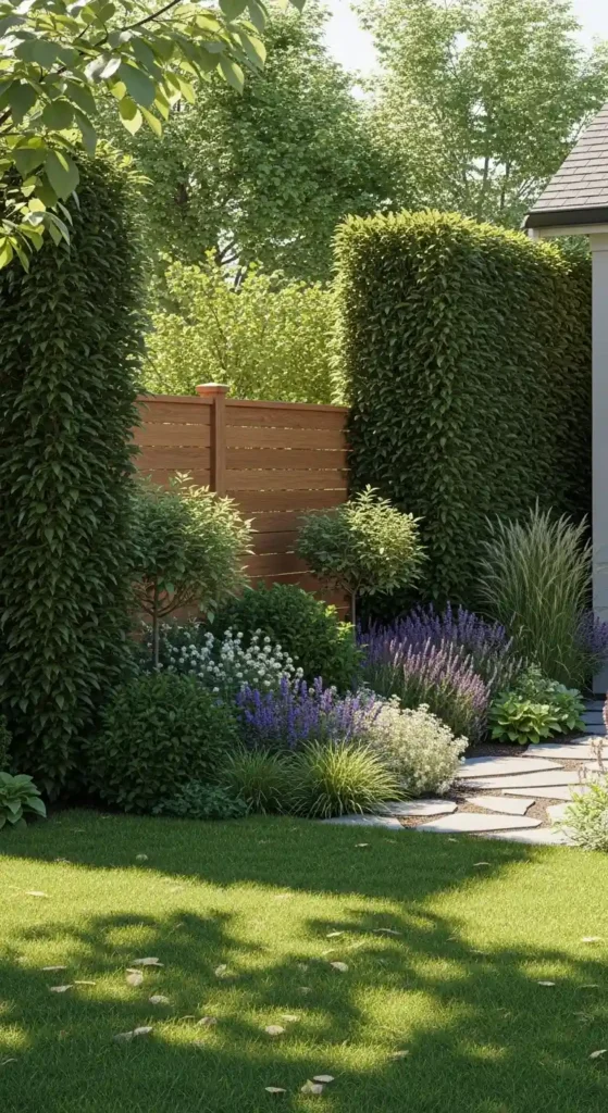 corner house landscaping ideas for privacy