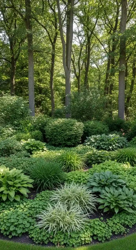 layered corner house landscaping ideas