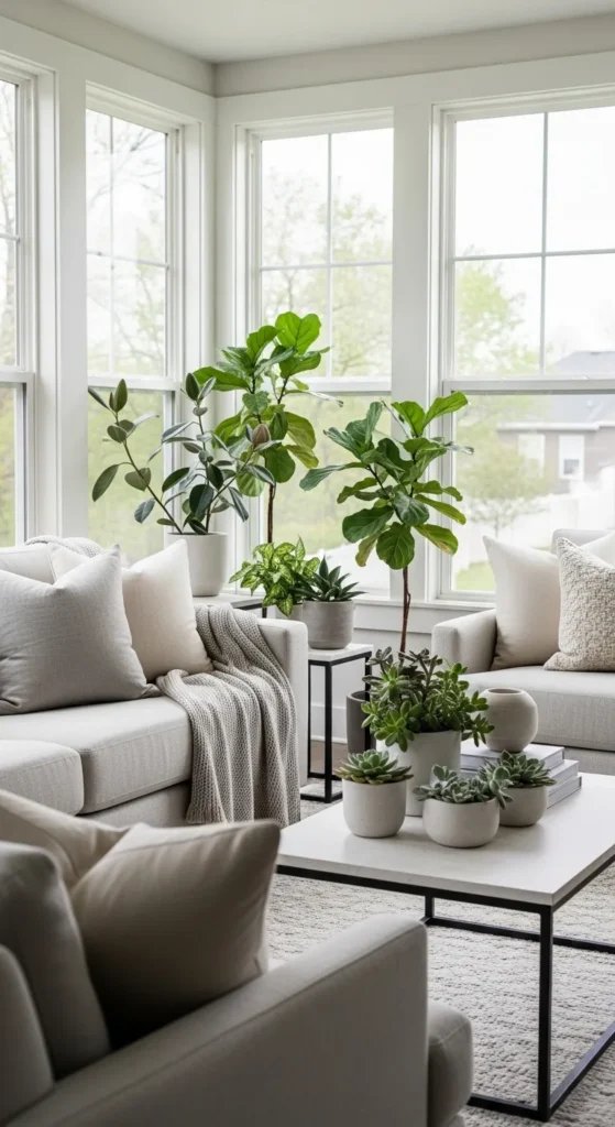 Cozy sunroom furniture ideas with balanced styling and natural light decor