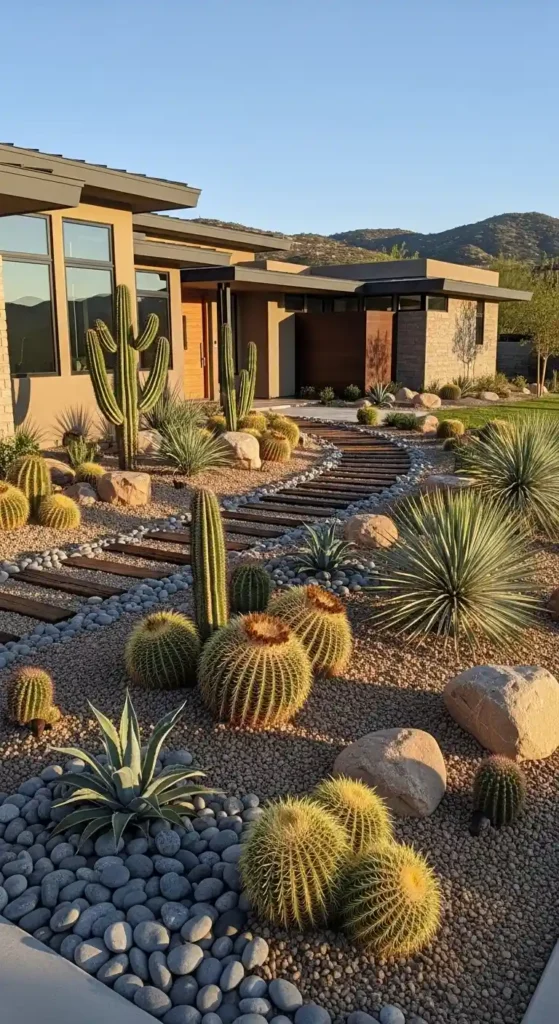 Sustainable curb landscaping ideas with drought tolerant plants and xeriscaping