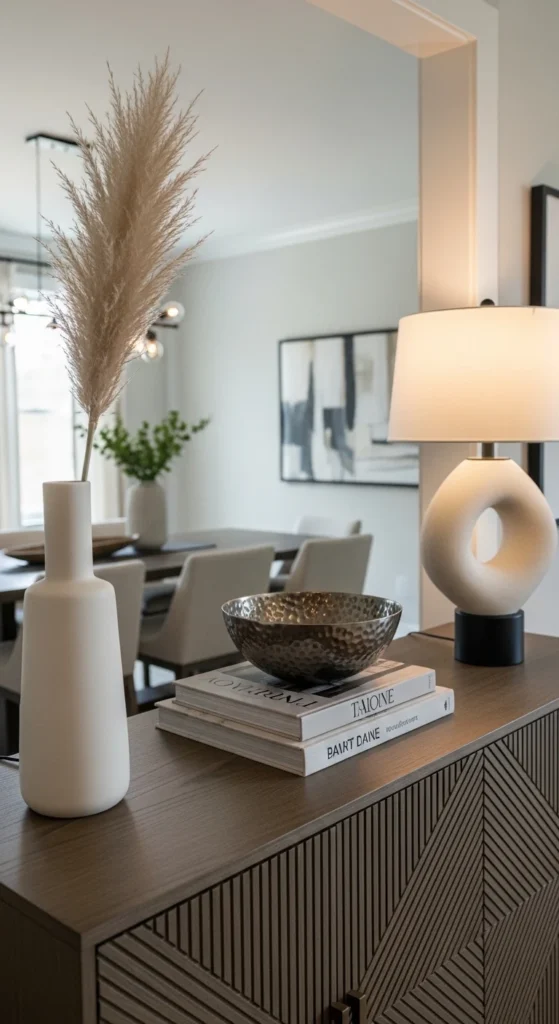 dining room buffet decor ideas with wall art gallery