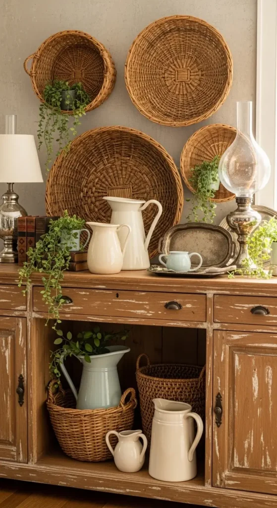 farmhouse dining room buffet decor ideas rustic styling