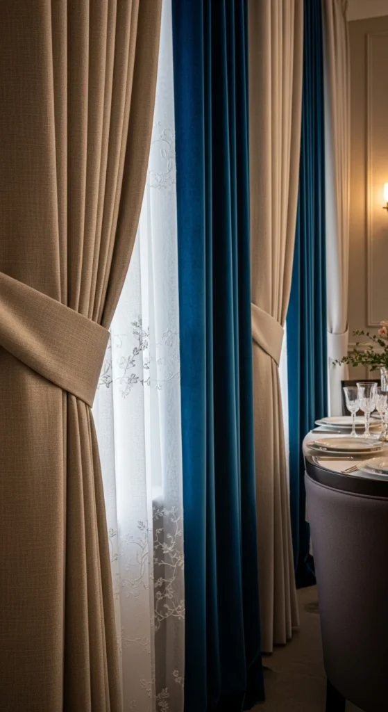 dining room drapes ideas fabric selection for designer look