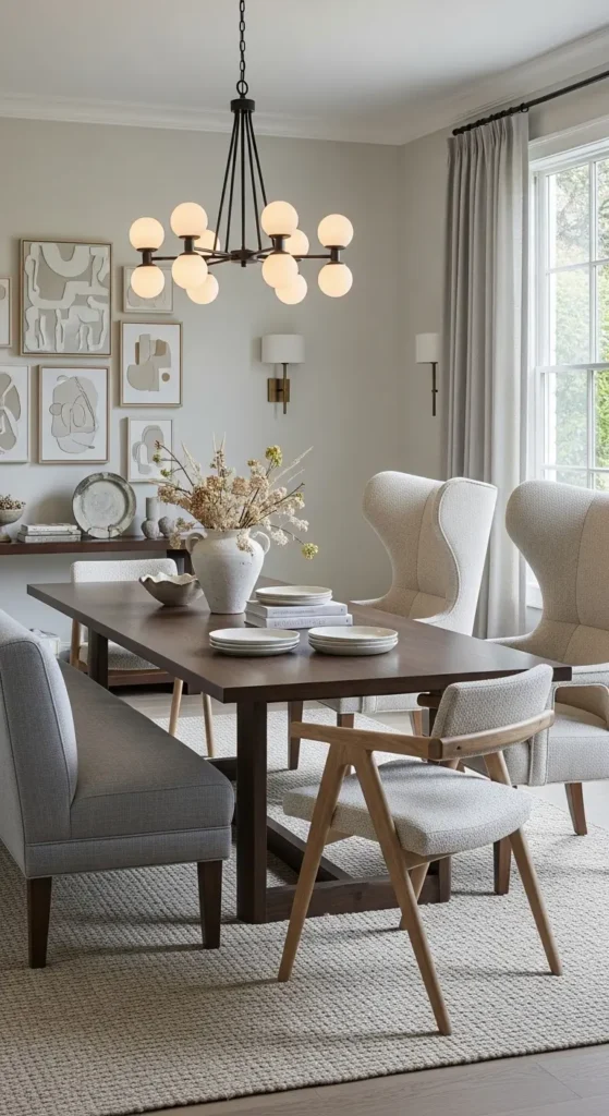 Dining room furniture ideas modern chairs bench seating