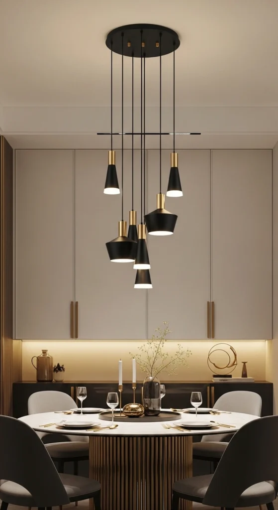 dining room lighting ideas over round table pendant lights