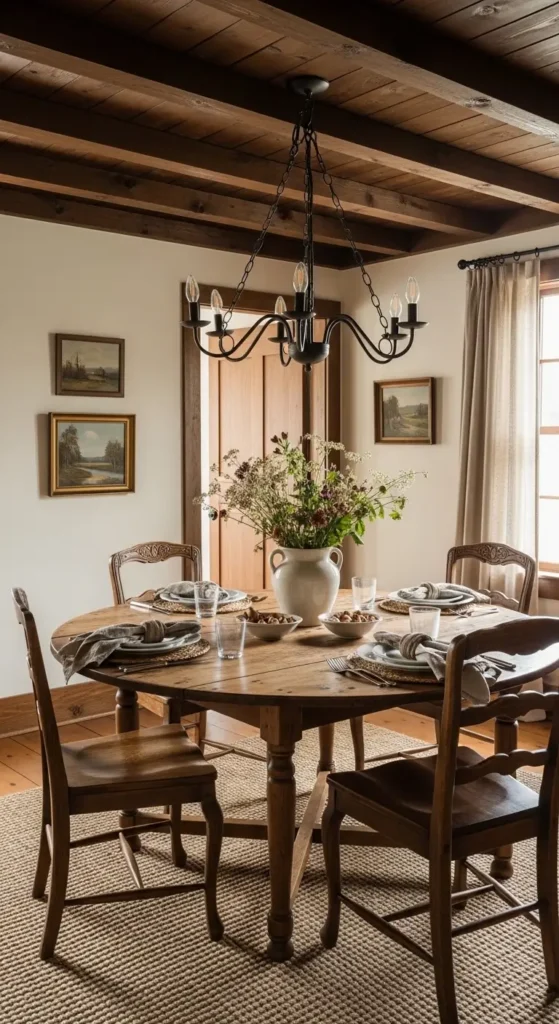 dining room lighting ideas over round table farmhouse style