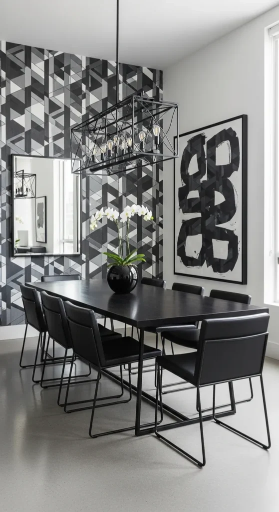 dining room wallpaper ideas geometric modern wall design