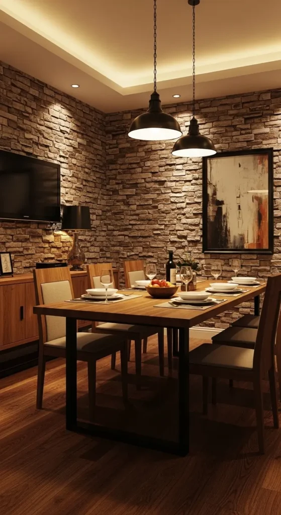 dining room wallpaper ideas textured 3d wall effect