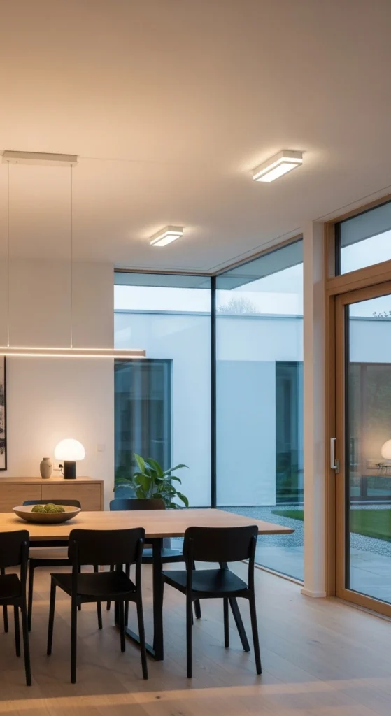 dining room lighting fixtures ideas energy efficient LED ceiling lights