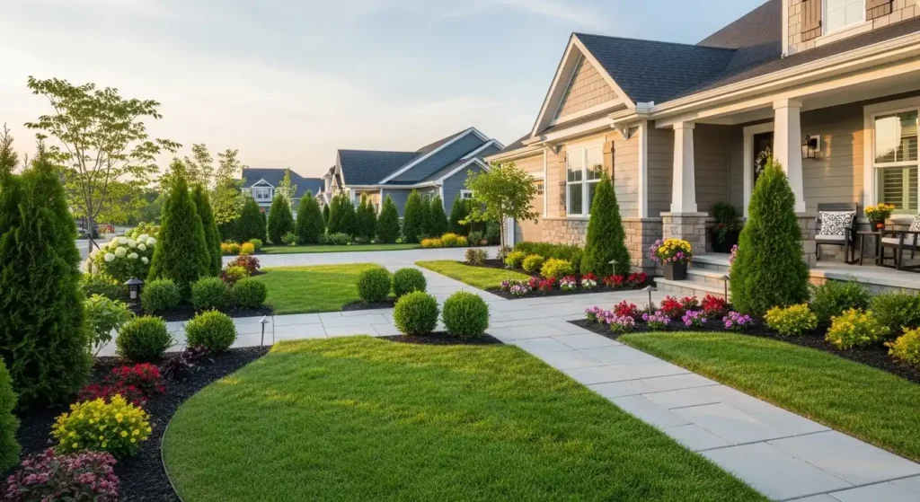 Double wide landscaping ideas modern front yard curb appeal makeover with beautiful garden and porch design