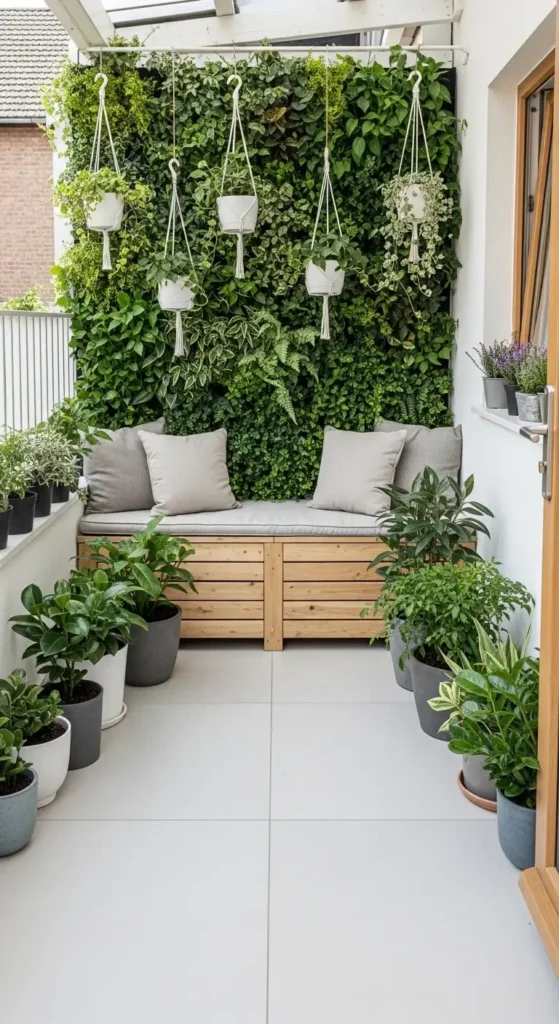 Front patio landscaping ideas small space vertical garden and seating