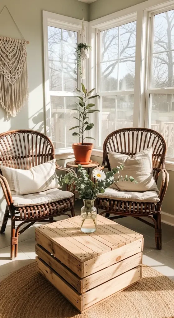 Indoor sunroom furniture ideas budget friendly stylish cozy decor