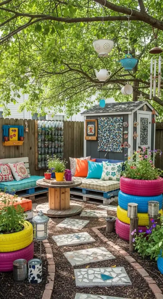 Landscaping ideas on a budget using recycled materials