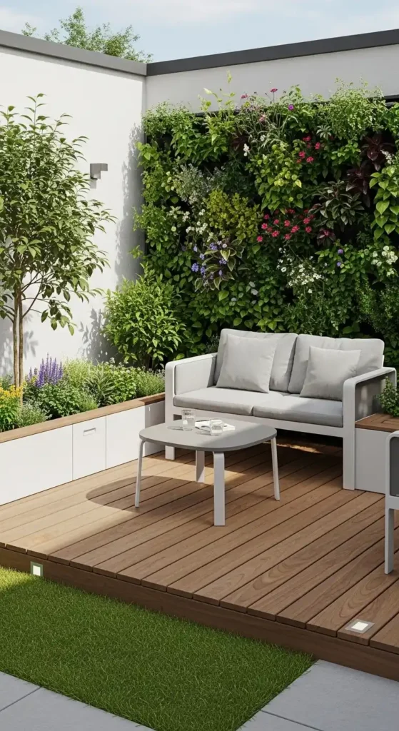 small backyard space optimization with compact modern design