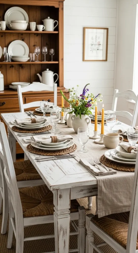 rustic dining room ideas farmhouse country style dining setup