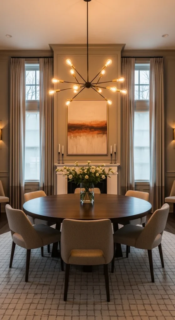 round dining table rug circular carpet modern elegant interior